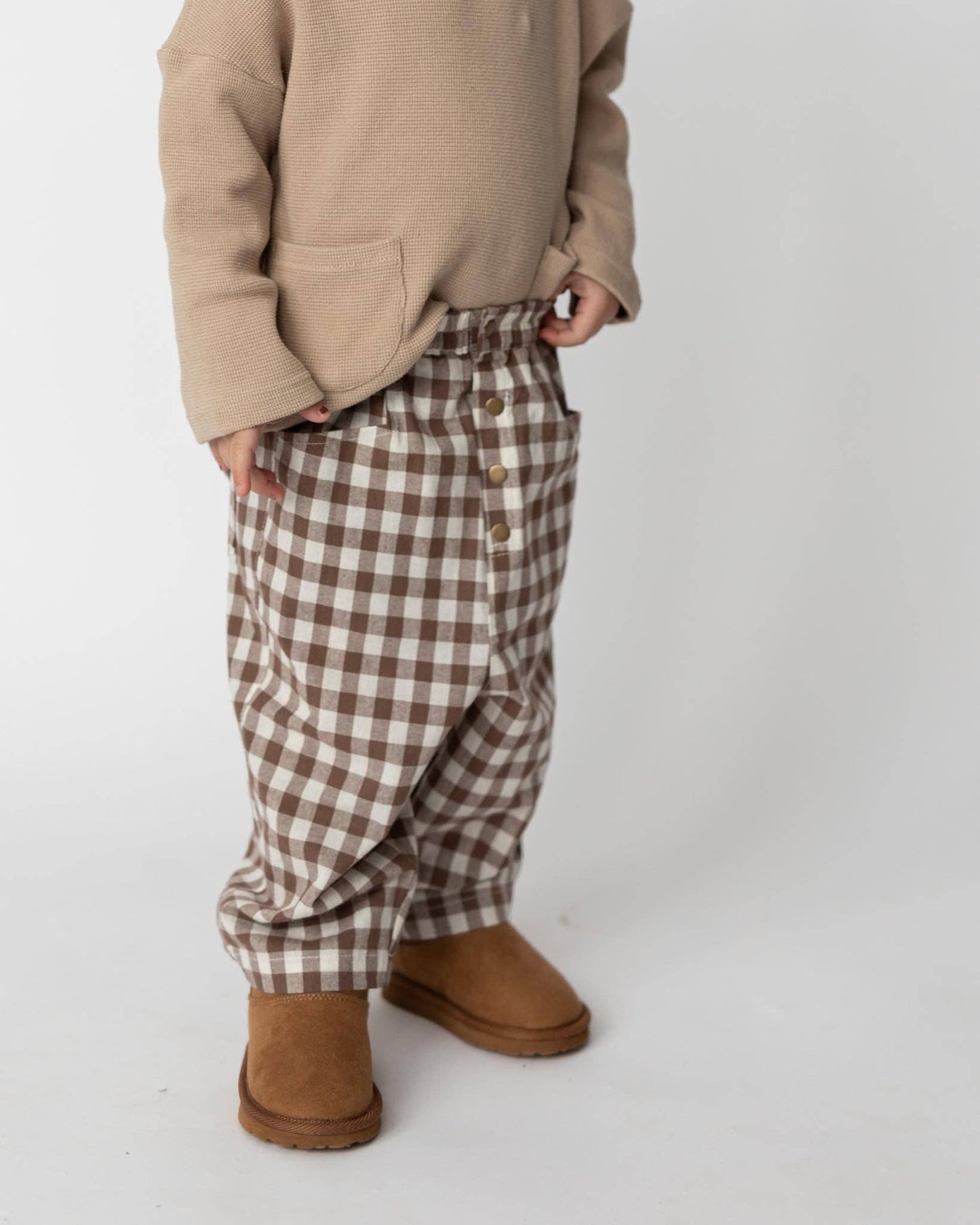 little cotton gingham pants
