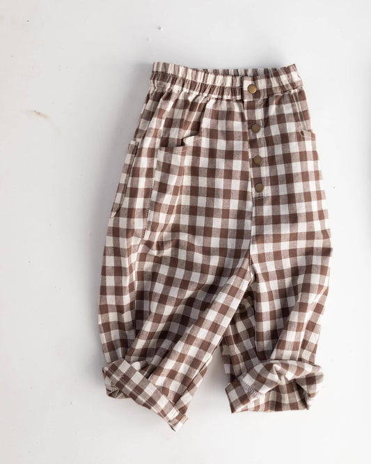 little cotton gingham pants