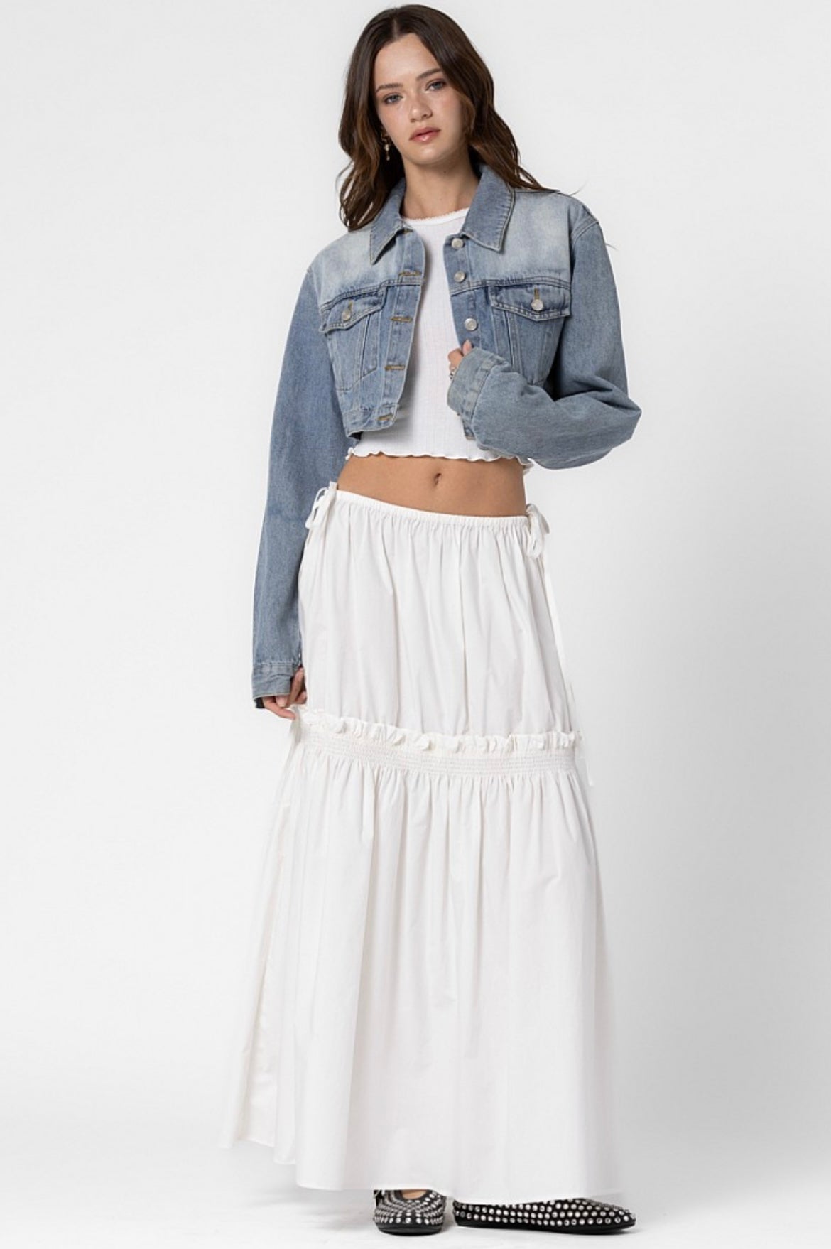 Simone tiered skirt