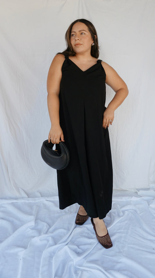 Etta Knot-Strap Midi Dress