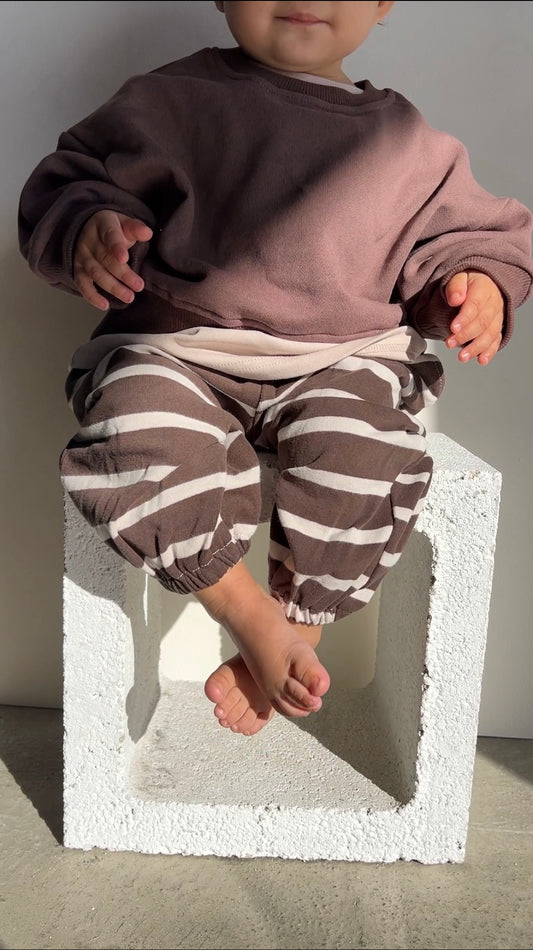 Cotton stripe pants