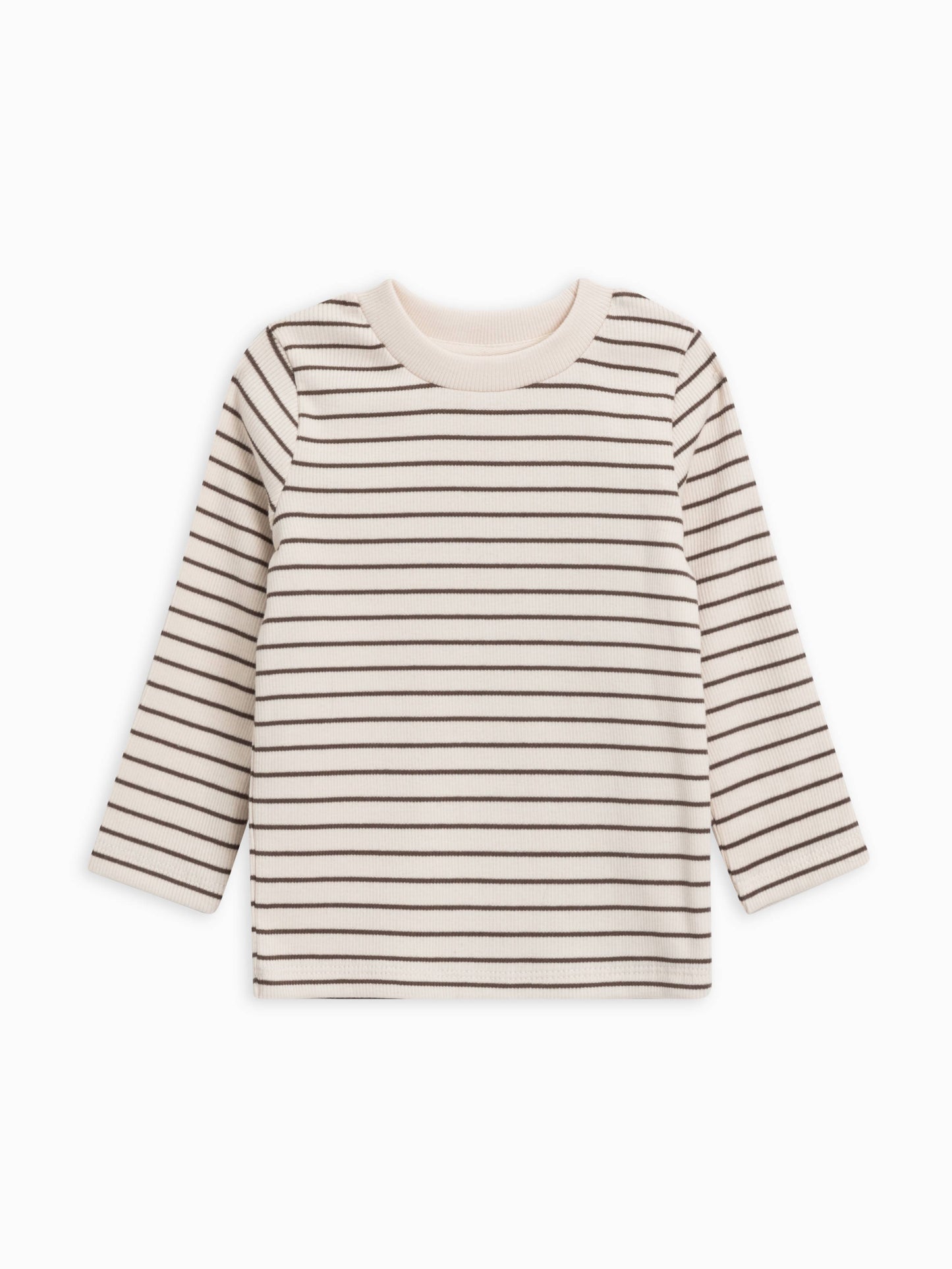 Organic Cotton Ribbed Long Sleeve Stripe Top